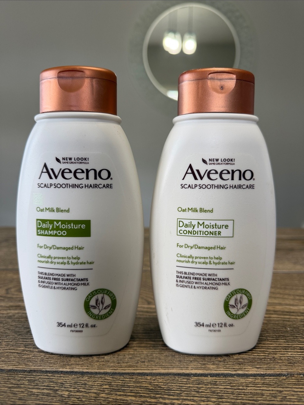 Aveeno Oat Milk Blend Daily Moisture Shampoo & Conditioner Sulfate Free